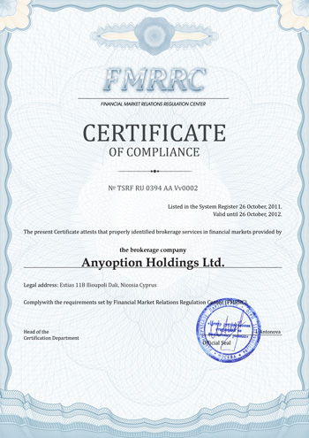  Anyoption Holdings Ltd